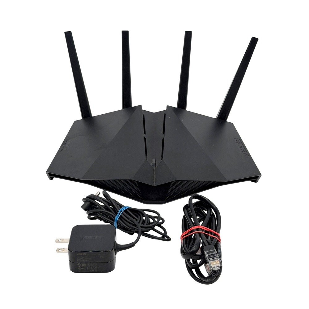 ASUS RT-AX82U AX5400 Dual Band WiFi 6 Gaming Router Black Tested Good Condition